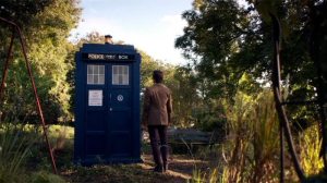 Matt Smith and the Tardis from "The 11th Hour"