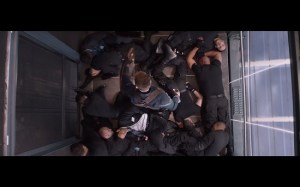 Captain American kicking butt in Winter Soldier