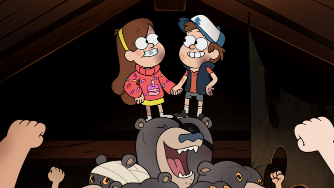 GRAVITY FALLS - "Weirdmageddon 3: Take Back The Falls" - In the one-hour finale episode premiering MONDAY, FEBRUARY 15 (7:00 p.m., ET/PT) on Disney XD and titled "Weirdmageddon 3: Take Back The Falls," Ford discovers Bill's true motives and then a final confrontation with Bill leads to the Pines family's ultimate fate and greatest sacrifice. (Disney XD) MABEL, DIPPER