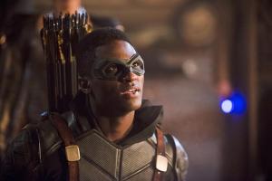 DC's Legends of Tomorrow -- "Star City 2046" -- Image LGN106b_0363b.jpg -- Pictured: Joseph David-Jones as Connor Hawke / Green Arrow -- Photo: Diyah Pera/The CW -- ÃÂ© 2016 The CW Network, LLC. All Rights Reserved.