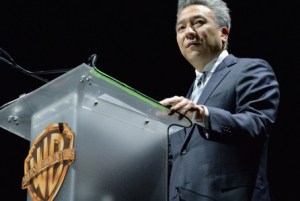 LAS VEGAS, NV - MARCH 27: CEO of Warner Bros. Entertainment Kevin Tsujihara speaks onstage during Warner Bros. Pictures' The Big Picture, an Exclusive Presentation Highlighting the Summer of 2014 and Beyond during CinemaCon, the official convention of the National Association of Theatre Owners, at The Colosseum at Caesars Palace on March 27, 2014 in Las Vegas, Nevada. (Photo by Michael Buckner/Getty Images for CinemaCon)